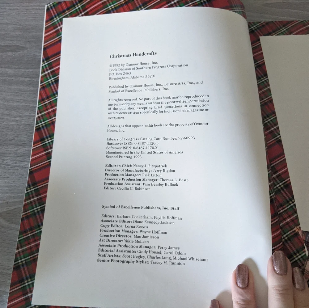 Christmas Handcrafts Paperback Book